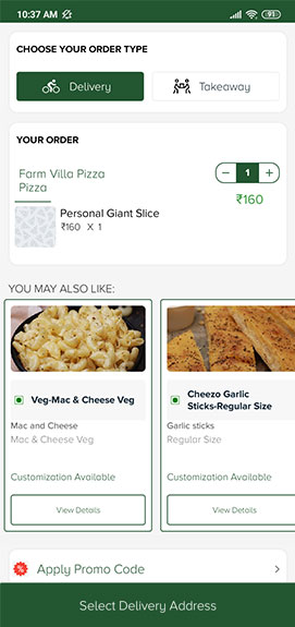 lapinoz pizza app screenshot 3